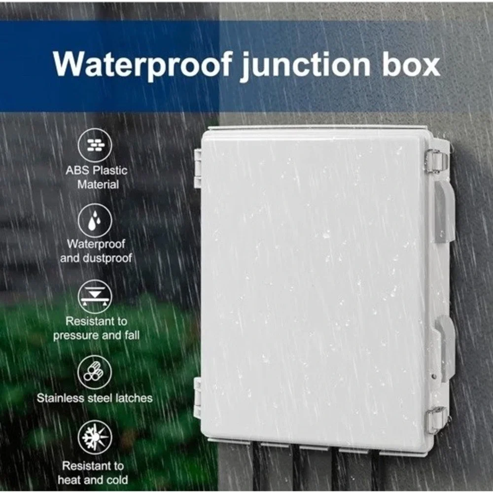 Electrical Junction Box, Ventilated Design, Cable Grommets, Indoor/Outdoor Use